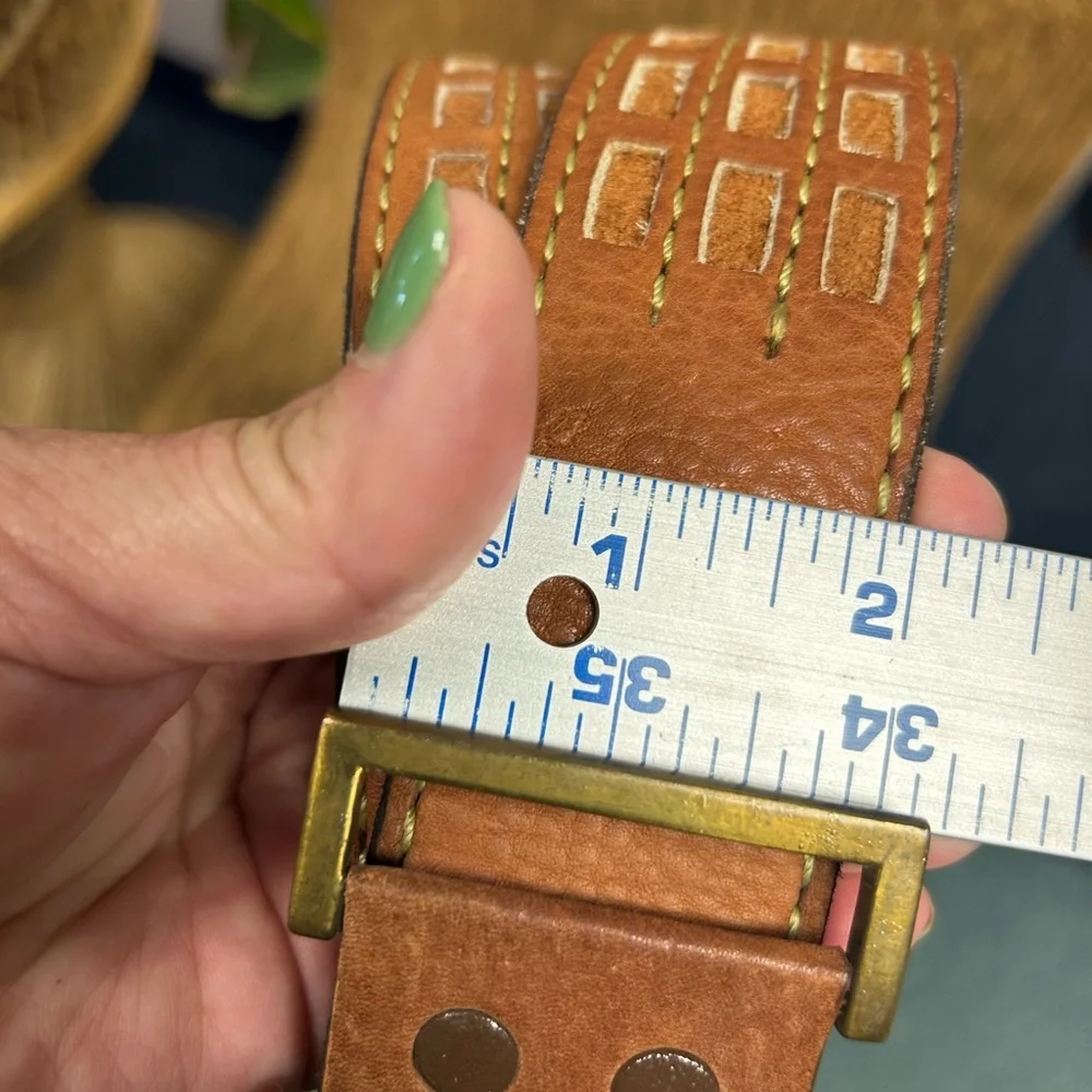 Vintage Brown Leather Belt